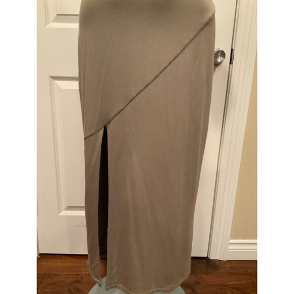 Good American Light Brown High Neck Sleeveless Maxi Dress, Size Small (1) - Picture 3 of 7